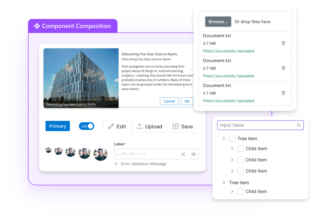 Streamlined component composition